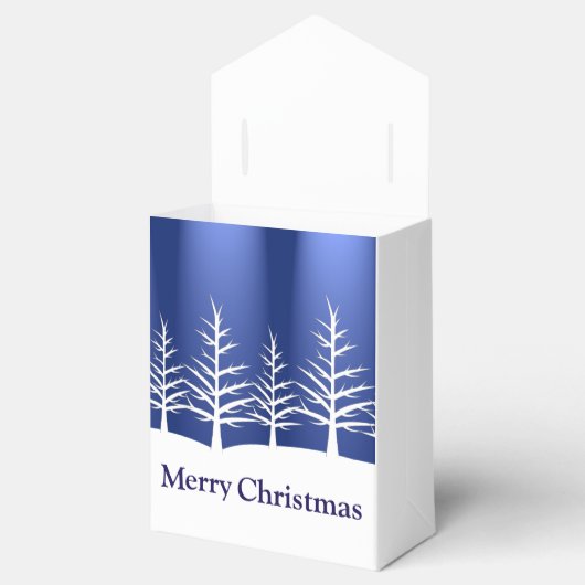 White Tree Silhouetten Elegante Weihnachten Geschenkschachtel (Geöffnet)