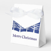 White Tree Silhouetten Elegante Weihnachten Geschenkschachtel (Vorderseite)