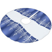 White Tree Silhouetten Elegante Weihnachten Polyester Weihnachtsbaumdecke (Schrägansicht)