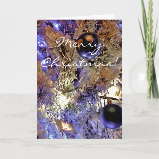 White Tree [Weihnachtskarte] Feiertagskarte (Vorderseite)