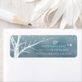 White Tree Winter Blue Elegante Einladung Hochzeit (Insitu)