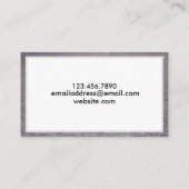 White Trendy Glitzer Hair and Nails Salon Modern Visitenkarte (Rückseite)