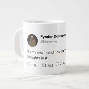 White Trendy moderne Text Zitat trendy Jumbo-Tasse