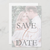 White Trendy Transparency Effect Photo Wedding (Vorne/Hinten)