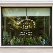 White Trendy Welcome Window Clubing for Coffee Sho Fensteraufkleber