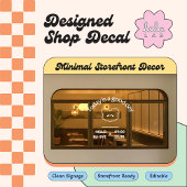 White Trendy Welcome Window Clubing for Coffee Sho Fensteraufkleber