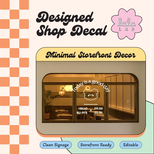 White Trendy Welcome Window Clubing for Coffee Sho Fensteraufkleber