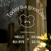 White Trendy Welcome Window Clubing for Coffee Sho Fensteraufkleber