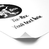 White Trex der Boss Dino Fotodruck (Ecke)