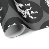 White Trex der Boss Dino Geschenkpapier (Rolleneckpunkt)