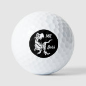 White Trex der Boss Dino Golfball (Vorderseite)