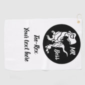 White Trex der Boss Dino Golfhandtuch (Horizontal)
