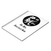 White Trex der Boss Dino Notizblock (Linke Seite)