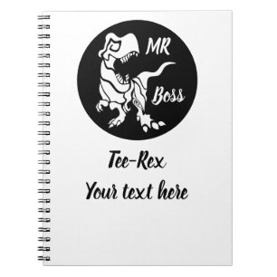 White Trex der Boss Dino Notizblock