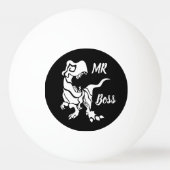 White Trex der Boss Dino Tischtennisball (Rückseite)