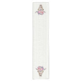 White Tribal Bull Skull Kurzer Tischläufer (Vorderseite)