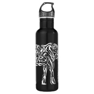 White Tribal Elephant Trinkflasche