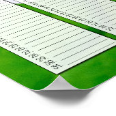 White Trillion Custom Days Kalender Poster (Ecke)