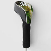 White Trillium Blume Golf Headcover (angewinkelt)