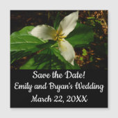 White Trillium Blume Spring Wildblume Magnetkarte (Vorderseite)