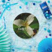 White Trillium Blume Spring Wildblume Pappteller (Party)