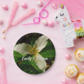 White Trillium Blume Spring Wildblume Pappteller (Party)