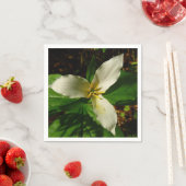 White Trillium Blume Spring Wildblume Serviette (Beispiel)