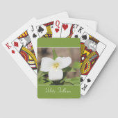 White Trillium Wildblume Spielkarten (Rückseite)