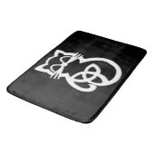 White Trinity Knot Celtic Cat Bath Mat Badematte (Schrägansicht)