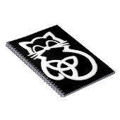 White Trinity Knot Celtic Cat Notebook Notizblock (Rechte Seite)