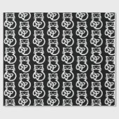 White Trinity Knot Celtic Cat Wrapping Paper Geschenkpapier (Flach)