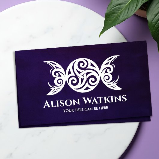 White Triskele - Triple Moon Visitenkarte