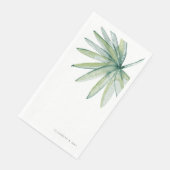 White Tropical Couple Names Wedding Serviette (Ecke)