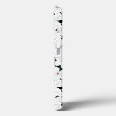 White Tropical Flowers Pattern Case-Mate iPhone Hülle (Rückseite / Links)