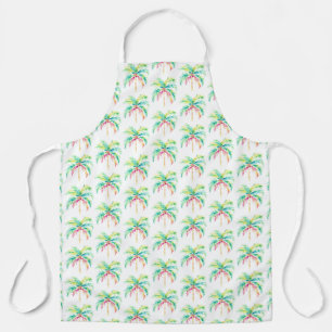 White Tropical Island Palm All-over Print-Schürze Schürze