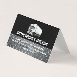 White Trucking Logo Stahlbesatz Logistik Visitenkarten