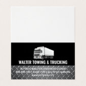 White Trucking Logo | Steel Trim | Logistics Visitenkarten (Außenseite Aufgefaltet)