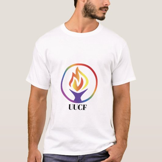 White Tshirt w UUCF and logo (Vorderseite)