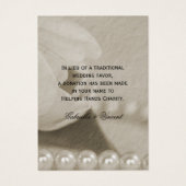 White Tulip and Pearls Wedding Wohltätigkeit Fevor (Vorderseite)