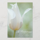 White Tulip Blume Frühjahrsfeier Gedenkfeier Programm (Vorderseite)
