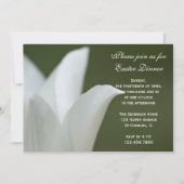 White Tulip Blume Osterfest Einladung (Vorderseite)