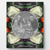 White Tulip Blume Personalisiert Fügen Sie Ihr eig Fotoplatte (Vorderseite)
