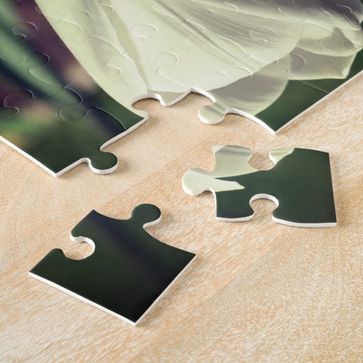 White Tulip Blume Personalisiert Fügen Sie Ihr eig Puzzle (Seite)