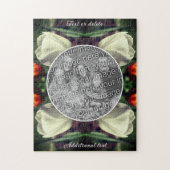 White Tulip Blume Personalisiert Fügen Sie Ihr eig Puzzle (Vertikal)