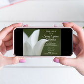 White Tulip Blumen Spring Equinox Celebration Einladung