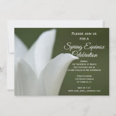 White Tulip Blumen Spring Equinox Celebration Einladung (Vorderseite)