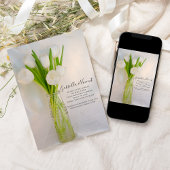 White Tulip in Bottle Spring Wedding Save the Date