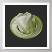White Tulip Petals Floral Art Poster (Vorne)
