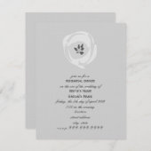 White Tulip Probe Dinner Einladung (Vorne/Hinten)