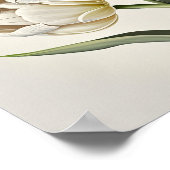 White Tulips Blume Art Print Poster (Ecke)